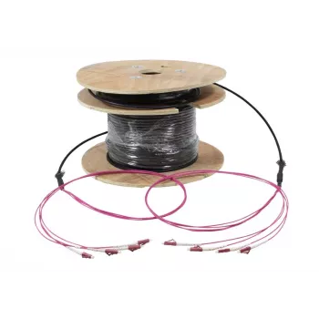 Cablu trunk din fibră optică multimode SYNERGY21 S217060V2 OM4, 4 fibre, LC/LC, 110m, pe tambur