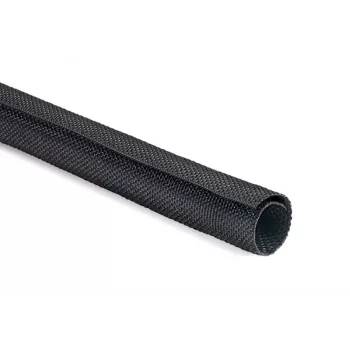 HellermannTyton Helagaine Twist-In Braided Sleeve, 32-38 mm Bundle Diameter, 2 m, Black 170-01018