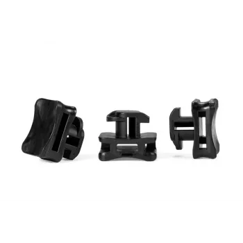 HellermannTyton ACFM7W10PT5.3 Cable Tie Mount for DIN Rail, Impact-Resistant PA66, Black, 25 pcs 151-03246