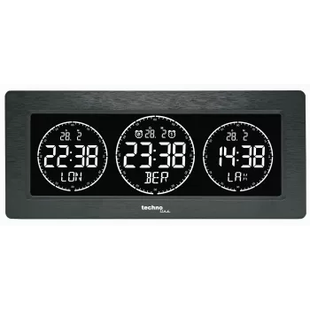 Ceas de masă digital cu alarmă Technoline cu afișare temperatură, dată, funcție de amânare - negru