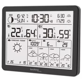 Stație meteo WLAN Techno Line WD3000 cu prognoză pe 4 zile și senzor exterior WD3000