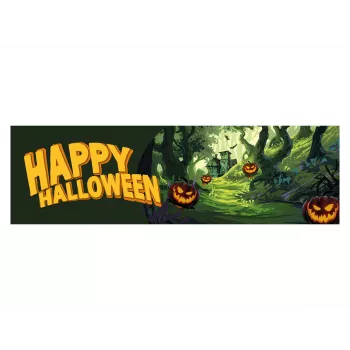 Banner de Halloween EUROPALMS, pădure de fantome, 300x90 cm 80164205
