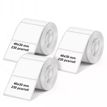 Rolă de etichete termice Olympia 6321 40 mm x 30 mm albă, 690 de etichete
