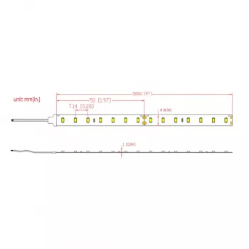Bandă flexibilă LED SYNERGY21 alb cald DC24V 72W IP67 CRI>90 (S21-LED-B220010)