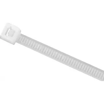 Colier de cablu standard HellermannTyton, cu dinți interiori, 245 mm x 4,6 mm, transparent, 100 bucăți (UB250C-N-PA66-NA-C1) 905-72001