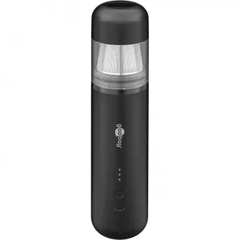 Aspirator de mână mini cu acumulator WENTRONIC Goobay Superior, negru, 7 accesorii, 3 perii, USB-C, 8000 Pa 77829