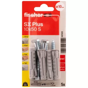 Diblu de expansiune Fischer SX Plus 10 x 50 mm, 5 bucăți 567828