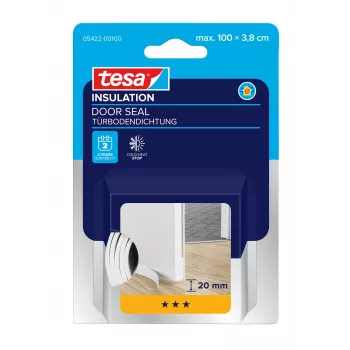Bandă de etanșare pentru uși tesamoll UNIVERSAL albă 38 mm x 1 m (05422-00100-01)