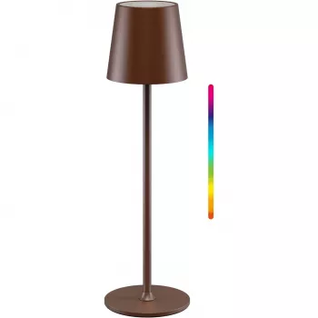Lampă de masă LED fără fir Wentronic Goobay, mărimea M, 38 cm, RGBW, de culoarea cuprului (76570)