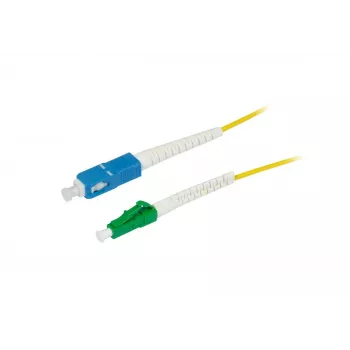 Cablu patch din fibră optică monomod OS2 SYNERGY21 S215628V2, 1,5 m, LC/APC la SC, 9/125 µm, G.657.A2, 2 mm, galben