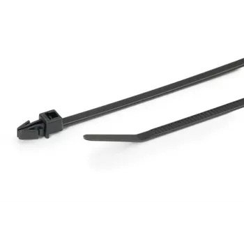 HellermannTyton T30RSF-PA66HS-BK (500) Cable Tie 158 mm x 3.6 mm Black 500 Pack 126-00329
