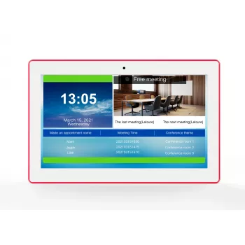 Tabletă pentru sală de ședințe ALLNET MeetTwo-150W, 15 inch, cu LED RGB, Android 16, NFC/RFID, albă