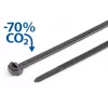 Legătură de cablu HellermannTyton S50ROS-PP-BK, 200mm x 4,9mm, negru, PP rezistent la substanțe chimice (pachet de 1000) 118-00270