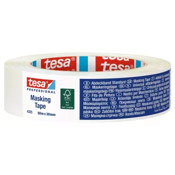 Bandă de mascare profesională tesa STANDARD 04325-00002-01, bej, 50 m x 30 mm