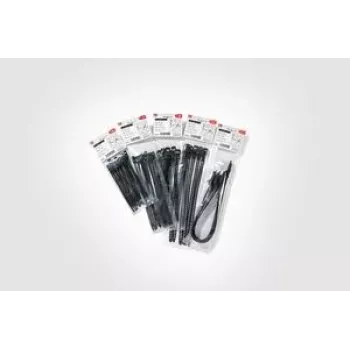 HellermannTyton SOFTFIX Releasable Cable Tie 340 x 11 mm Black TPU, 6-Pack (115-11350)