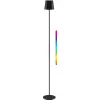 Lampă de podea LED wireless Goobay, mărimea XL, 122 cm, RGBW, neagră 76573