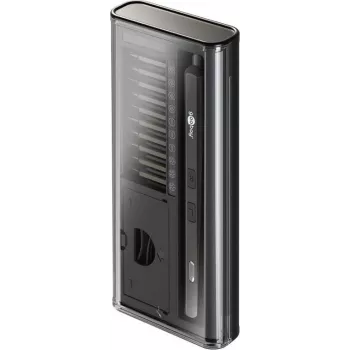 Șurubelniță electrică de precizie Goobay 77838 cu baterie, 20 piese, LED