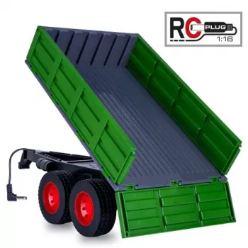 Jamara Remorcă basculantă verde închis pentru tractor RC 1:16 (423284)