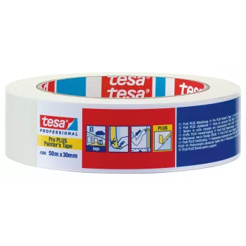 Bandă de mascare crep tesa PREMIUM 04306-00044-02 bej 50 m x 30 mm (1 rolă)
