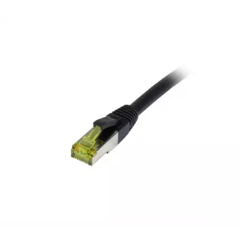 Cablu patch outdoor Synergy21 RJ45 CAT6A 500 MHz 15 m negru S-STP rezistent la UV/apă AWG26