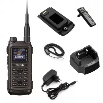 Set stații radio bidirecționale Albrecht Tectalk Duo PMR446 Freenet 1W negru 29148