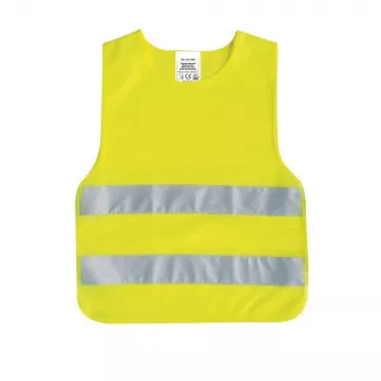 Vestă de siguranță pentru copii IWH 453502 EN 1150, galben fluorescent, închidere cu velcro, unisex