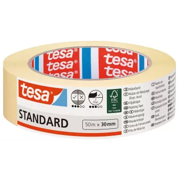Bandă de mascare pentru vopsit tesa 05087, 50 m x 30 mm, galben 05087-00000-03