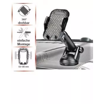Suport auto universal IWH 019262 pentru smartphone cu ventuză și braț flexibil