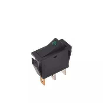 Comutator basculant IWH verde 12V/24V 10A SPST LED iluminat montaj pe panou 19030