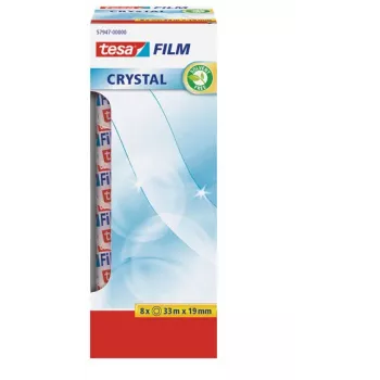 tesa 57947-00000-01 tesafilm® Transparent Adhesive Tape, 33 m x 19 mm, 8 Rolls