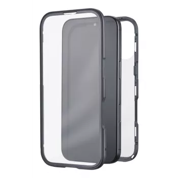 Husă Black Rock Cover 360° din sticlă pentru Apple iPhone 17, neagră (00177934)
