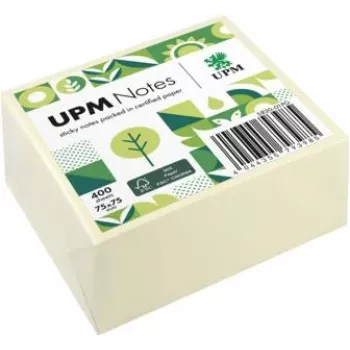 Blocuri de note adezive UPM Notes 5820-01PG 75x75 mm, 400 file, galbene