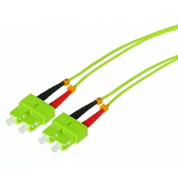 Cablu patch din fibră optică Tecline HD OM5, SC Duplex la SC Duplex, verde lime, 5 m 796SS05