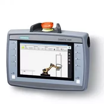 Panou tactil TFT Siemens SIMATIC HMI KTP700F Mobile 7 inch cu PROFINET, IP65, oprire de urgență și butoane de validare 6AV21252GB230AX0