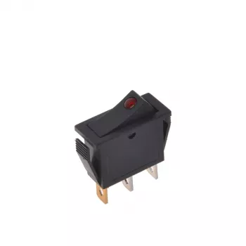 Comutator basculant IWH roșu iluminat 12V/24V 10A ON-OFF SPST 19029