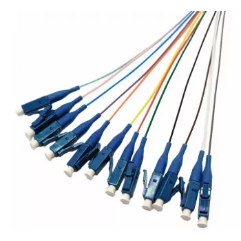 Pigtail fibră optică Tecline OS2 LC/UPC, 2,0 m, 12 buc., multicolor 20500019