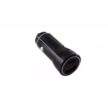 Încărcător auto IWH Dual USB-C 2,1 A negru 019053