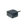 exertis Connect Cablu splitter audio - jack 3,5 mm stereo tată la 2x mamă, 0,2 m, negru 64650