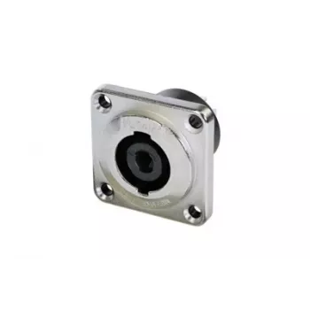 Conector de panou Neutrik NLT4MPXX speakON cu 4 poli, negru, cu cleme de lipit, 30 A