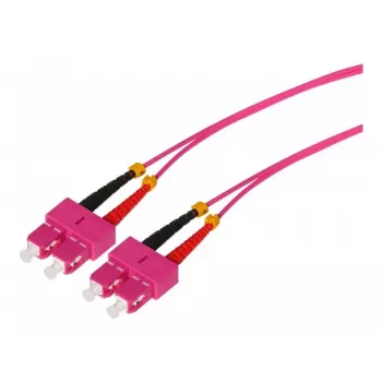 Cablu patch din fibră optică multimod Tecline HD OM4 SC Duplex la SC Duplex, 50/125 µm, violet heather, 7,5 m 798SS07