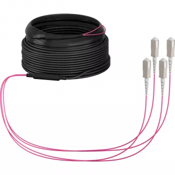 EFB Elektronik OM4 Multimode Fiber Optic Trunk Cable, 4 Fibers, SC to SC, 30 m, LSZH, Dca O8301S30OM4
