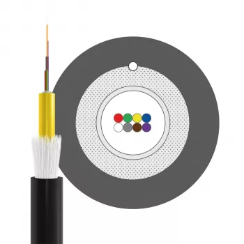 Cablu fibră optică exterior INFRALAN A-DQ(ZN)B2Y OM3 8G (1x8) Fca 2000N negru 5,8mm A8M3F1