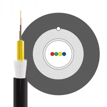 Cablu din fibră optică INFRALAN U-DQ(ZN)BH OM3 4G (1x4) Eca 3000N LSZH negru 7,5mm 54504D1E-CPR