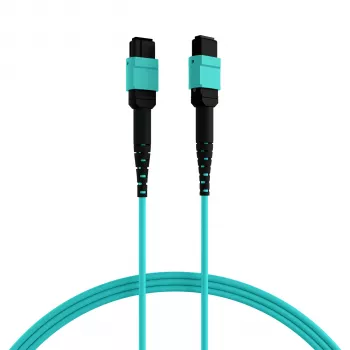 Cablu patch EFB Elektronik MPOF12MPOFOM3-3 MPO-PLUS mamă la MPO-PLUS mamă OM3 12 fibre tip B LSZH aqua, 3 m