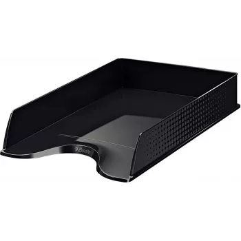 Tavă pentru corespondență A4 LEITZ Esselte Fusion, neagră, stivuită, pachet de 10 (623692)