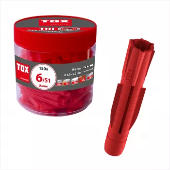 Diblu universal TOX TRI 6/51 6 mm x 51 mm, 150 bucăți 010260041