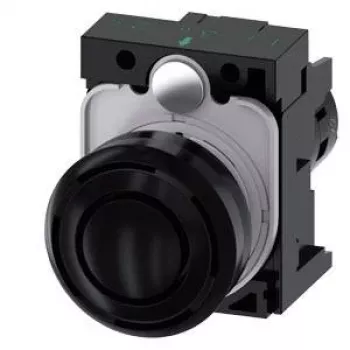 Avertizor acustic Siemens SIRIUS ACT 3SU1200-6KB10-1AA0, 22 mm rotund, plastic, negru, 24 V AC/DC, IP66/IP67/IP69K