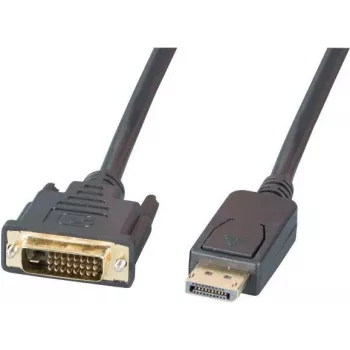 Cablu DisplayPort la DVI-D EFB Elektronik, 2 m, negru, turnat, șuruburi cu cap striat K5564SW.2