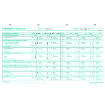 Formulare BOI de evaluare a riscului de cădere, 50 file, A4 9206-00434