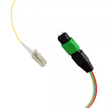 Cablu patch matrice EFB MTP-M/LC 8 fibre OS2, LSZH galben, 1 m